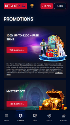 RedAxePlay Casino Mobile-Aktionen