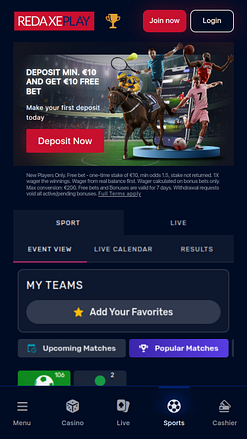 RedAxePlay Casino Mobile Sports
