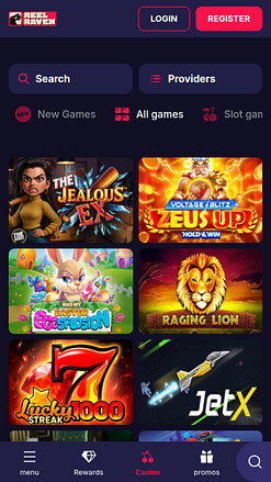 Мобильные игры казино ReelRaven