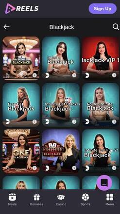 Reels.io Casino Croupier en direct Mobile