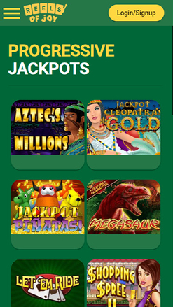 Jackpot mobile de Reels of Joy