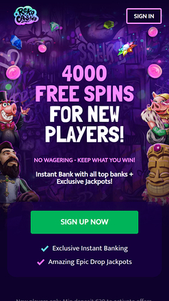 Page d'accueil mobile de Reko Casino