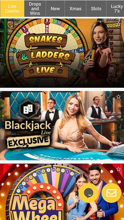 Casino móvil ReloadBet con crupier en vivo