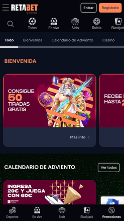 Promozioni mobili RetaBet