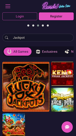 Jackpot mobile du casino Ricardos