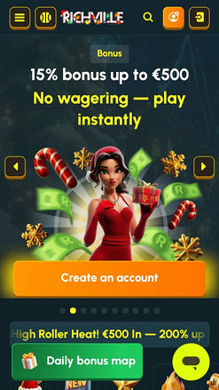 Richville Casino Mobile Homepage