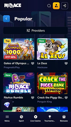 Rioace Casino Mobile Games