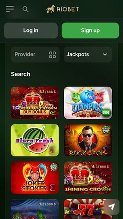 Jackpot mobile du casino RioBet