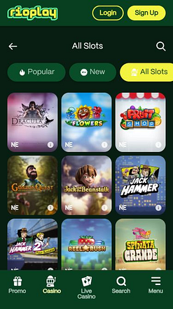 Jeux mobiles de casino Rioplay