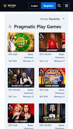 Ripper Casino Mobile Live Dealer