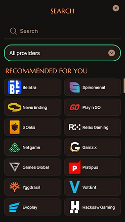 Développeurs de jeux mobiles Ritzo Casino