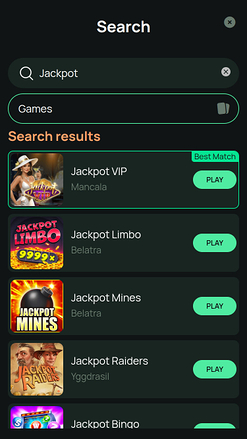 Jackpot mobile du casino Ritzo