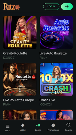 Ritzo Casino Mobile Croupier en direct