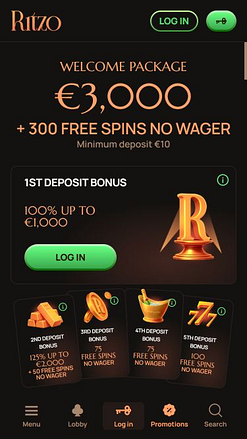 Promotions mobiles du casino Ritzo