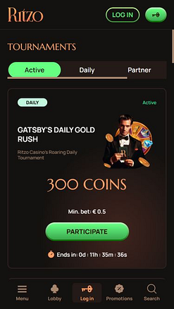 Tournois mobiles du casino Ritzo