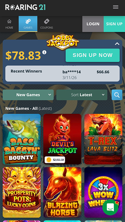 Jeux mobiles de casino Roaring 21