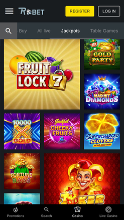 Jackpot mobile du casino Robet247