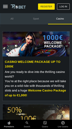 Promotions mobiles du casino Robet247