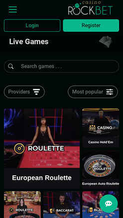 Rockbet Casino Mobile Live Dealer