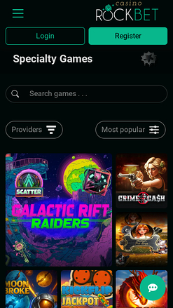 Rockbet Casino Mobile Spezialspiele