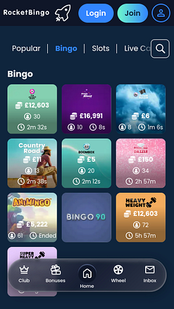 Rocket Bingo Casino Mobile Bingo