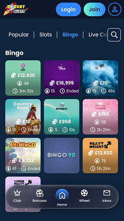 Мобильное бинго казино Rocket Slots