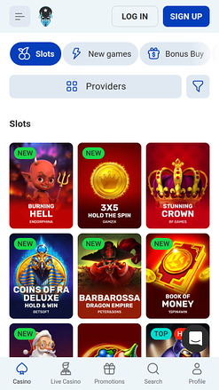 Rocketspin Casino Mobile Games