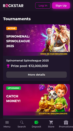 Rockstar Casino Mobile Tournaments