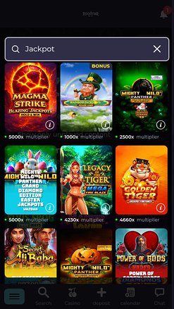 Jackpot mobile du casino RockstarWin