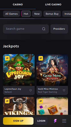 Jackpot mobile du casino Rockwin