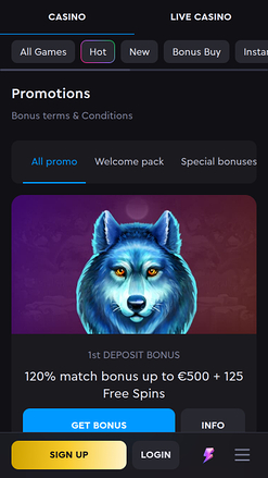 Promotions mobiles du casino Rockwin