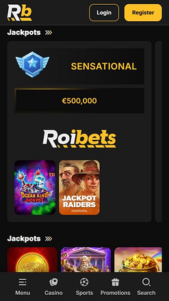 Jackpot mobile du casino Roibets
