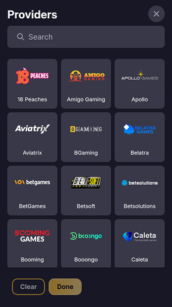 Roibets Casino Mobile Game Developers