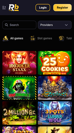 Roibets Casino Mobile Games