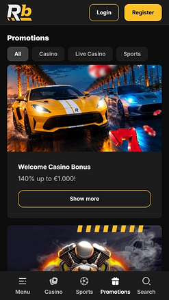 Promotions mobiles du casino Roibets