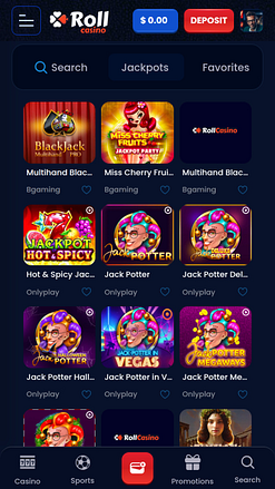 Джекпот мобильного казино RollCasino