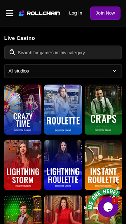 RollChain Casino Croupier en direct