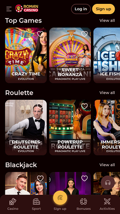 Casino mobile romain avec croupier en direct