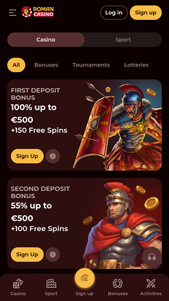 Promotions mobiles du casino romain