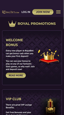 Promotions mobiles du casino Royal Bet