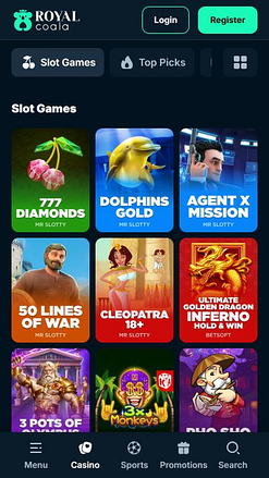 Juegos móviles del Royal Coala Casino