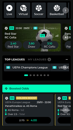 Deportes móviles de Royal Coala Casino