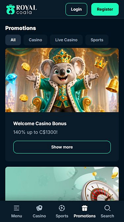 Promociones móviles del Casino Royal Coala