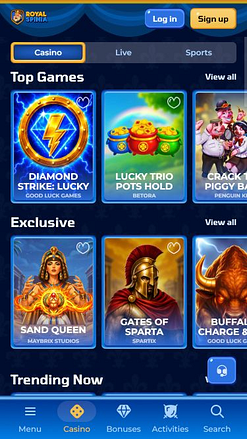 Royal Spinia Casino Mobile Games