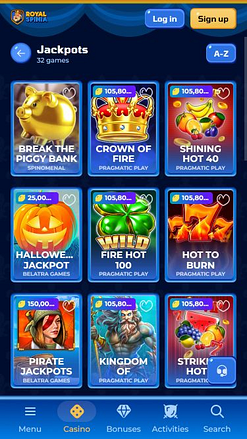 Mobiler Jackpot im Royal Spinia Casino
