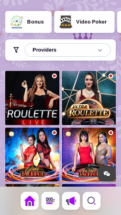 Casino mobile Royal Spinz avec croupier en direct