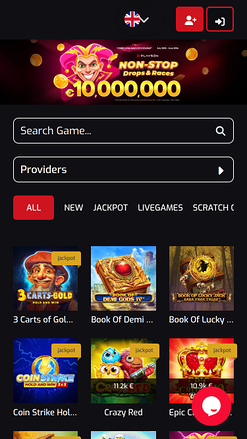 Jeux mobiles du casino Royal Stars