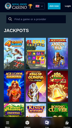 Jackpot mobile du casino Royal Swipe