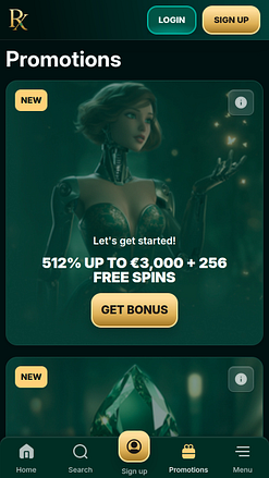 RX Casino Mobile Promotions