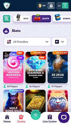 Giochi per dispositivi mobili di SafeCasino